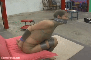 www.escapevideos.com - Stephanie Bound Tape Encased Pantyhose 2 thumbnail
